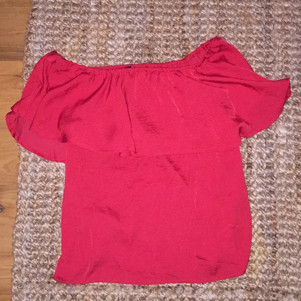 Red off the shoulder top